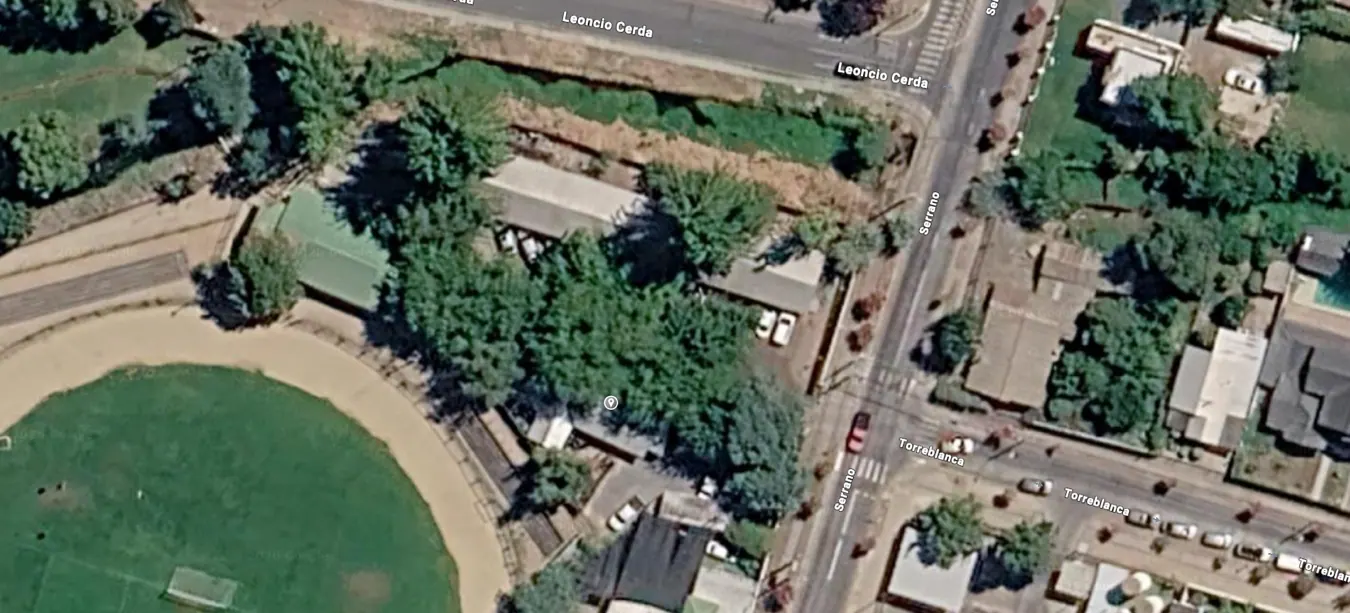 Vista aérea del sector del Centro de Operaciones de la DGRD en calle Serrano